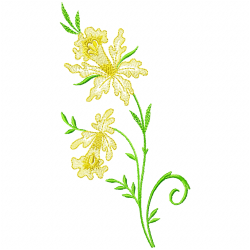 Flowers And Tree Embroidery Design 7